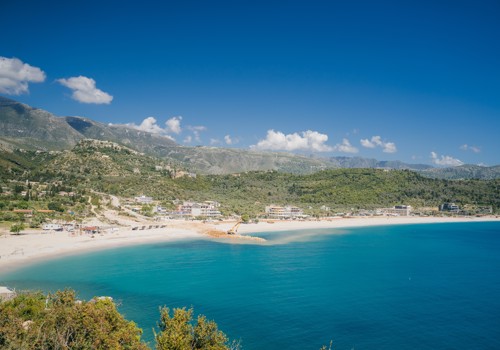 Beautiful Coastline Of The Albanian Town Of Golem