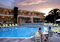 Dionysos Hotel Apartments, Pool at Sunset