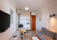 La Caseta Apartments, Living room and Kitchen