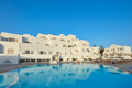 Pool and exterior, Santorini Palace Hotel, Firostefani, Santorini, Greece