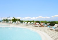 Pool view at Pelekas Monastery in Corfu
