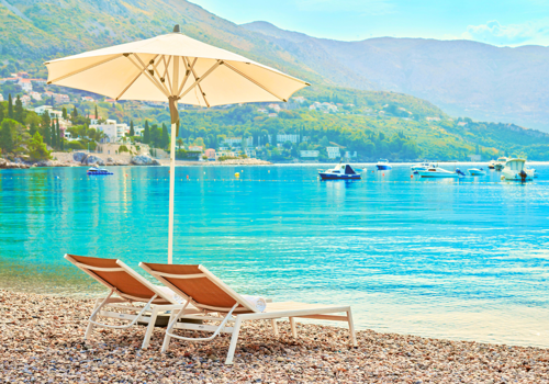 Beach Front at Sheraton Dubrovnik Riviera Hotel