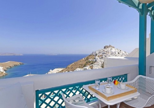 Balcony In Deluxe Studio At Astypalaia Palace Hotel