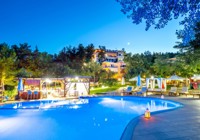 Outdoor Pool By Night At Rodon House Aparthotel