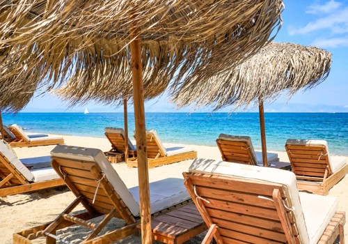 Sunbeds on Beach at Elektra Comfort Thassos